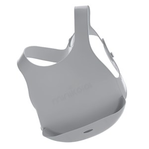 Bavoir récupérateur silicone gris 6