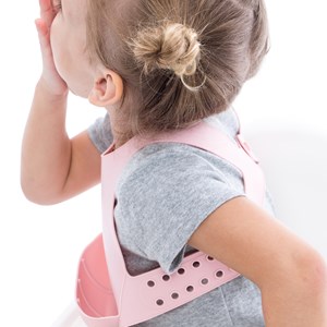 Bavoir récupérateur silicone rose 6