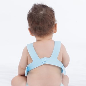 Bavoir récupérateur silicone bleu 6