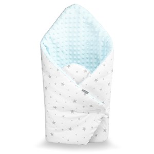 Gigoteuse d'emmaillotage minky bleu dès