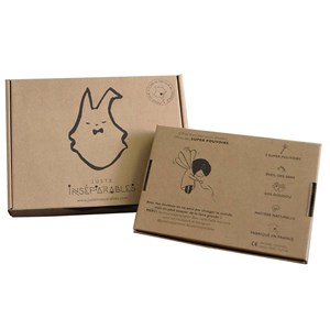 Doudou lapin elégant en coton