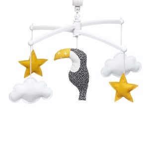 Mobile musical toucan jaune