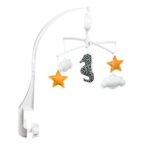 Mobile musical hippocampe bleu marine