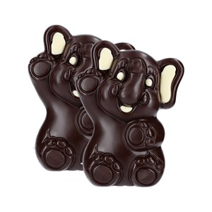Pack 6x éléphants chocolat noir 72% bio