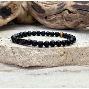 Bracelet distance en oeil de tigre 6mm