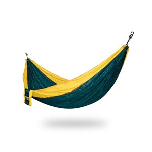 Hamac randonnée parachute vert et jaune