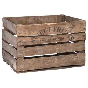 Caisse en bois vieillie 51 x 42 cm