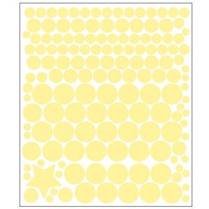 Stickers pastilles phosphorescentes (20 x 16 cm)