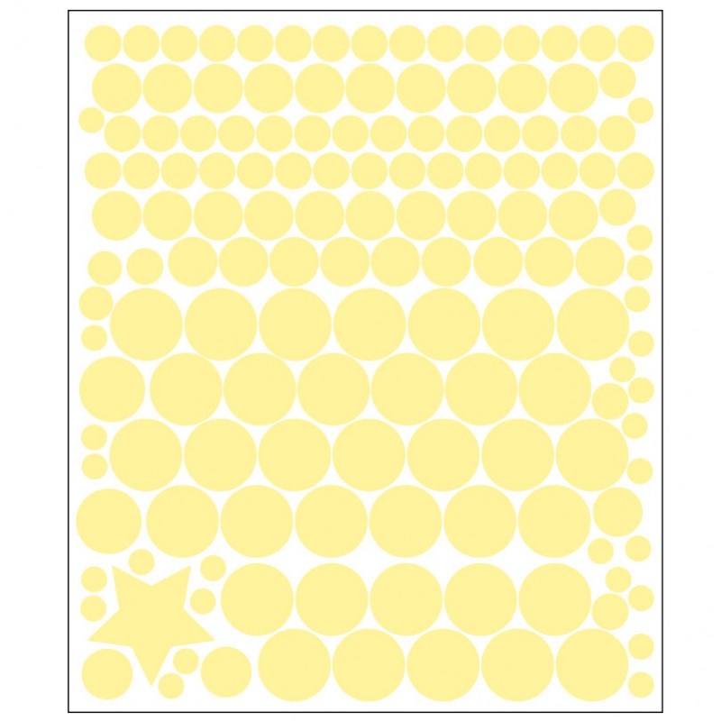 Stickers pastilles phosphorescentes (20 x 16 cm)