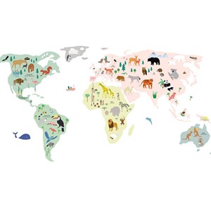 Stickers géants animaux du monde (160 x 80 cm)