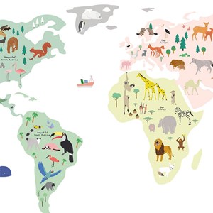 Stickers géants animaux du monde