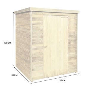 Abri de jardin en bois mona 1.95 m²