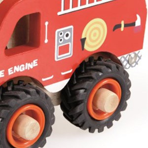 Camion de pompiers en bois