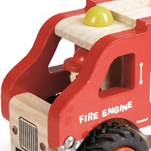 Camion de pompiers en bois