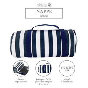 Nappe pique-nique marine 280x140 cm