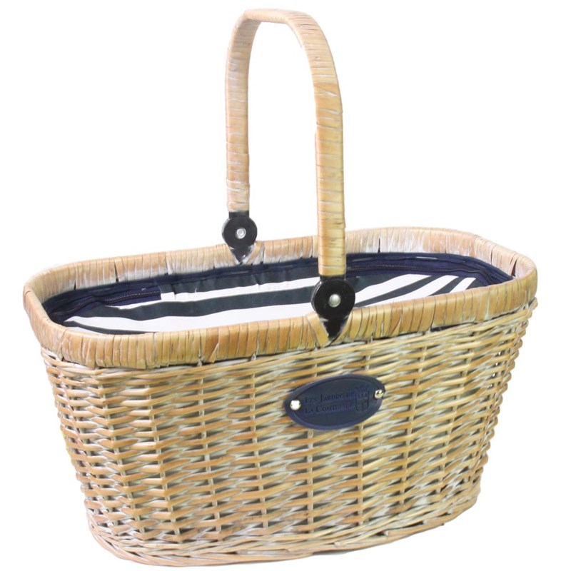 Les Jardins de la Comtesse - Panier osier glacière chantilly marine