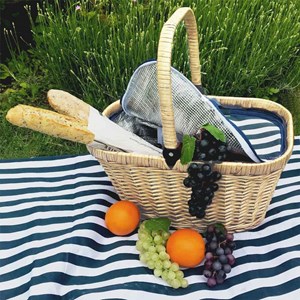 Panier osier glacière chantilly marine