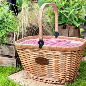 Panier galcière chantilly vichy rouge