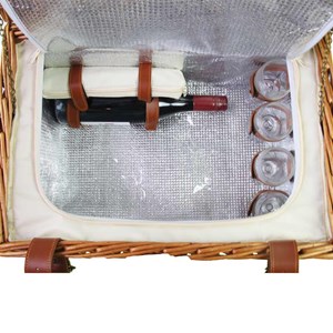 Panier picnic cuir trianon beige 4 pers.