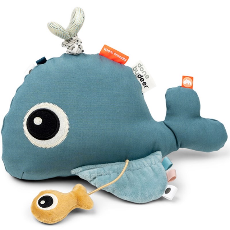 Peluche d'activités avec miroir baleine wally