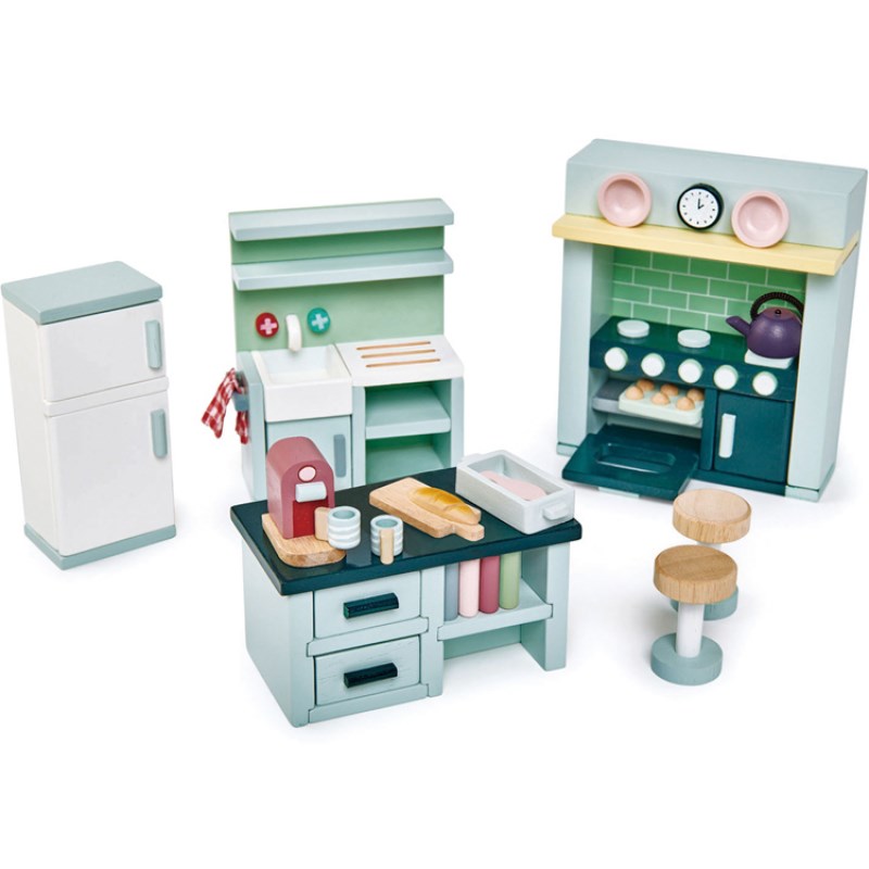 Mobilier pour poupée cuisine en bois