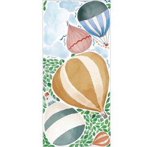 Stickers géants montgolfière aquarelle