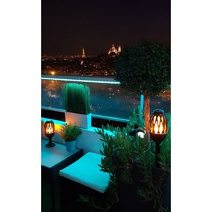 Lampe-torche led de jardin effet flamme