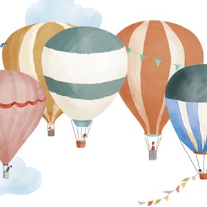 Planche easy stickers montgolfière