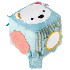 Cube d'activités en tissu océan