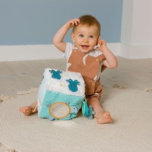 Cube d'activités en tissu océan