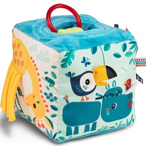 Cube d'activités sonore en tissu jungle