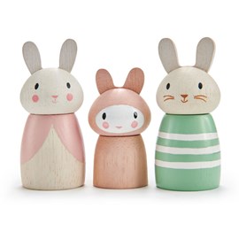 Figurines famille de lapin