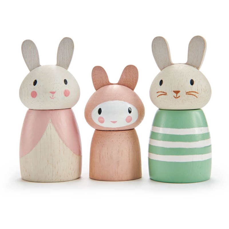 Figurines famille de lapin