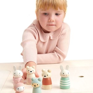 Figurines famille de lapin