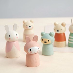 Figurines famille de lapin