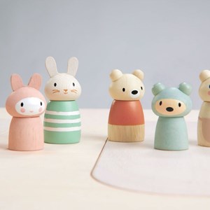 Figurines famille de lapin