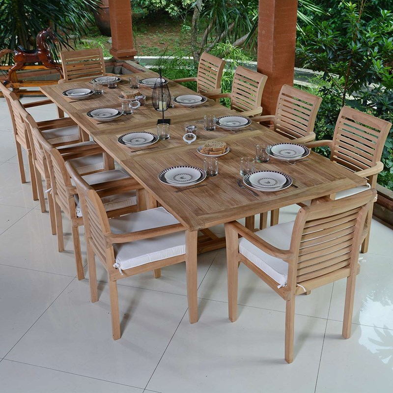 TECK'Attitude - Conjunto de muebles de jardín de teca ma