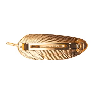 Barrette plume tricolore