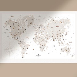 Affiche carte du monde