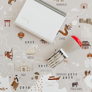 Affiche carte du monde