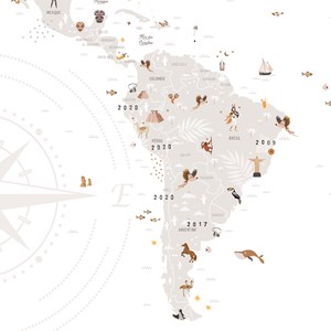 Affiche carte du monde