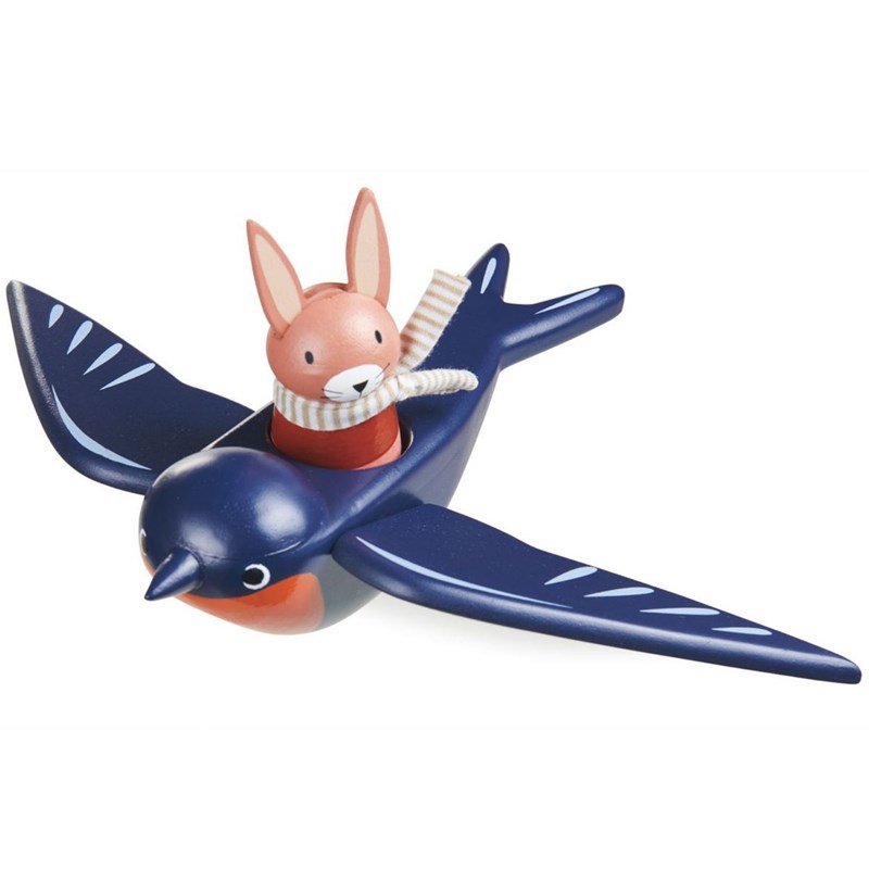 Tender Leaf - Hirondelle et son ami lapin en bois
