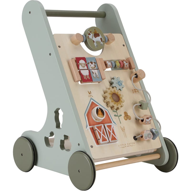 Chariot de marche en bois little farm (Little Dutch) - Image 1