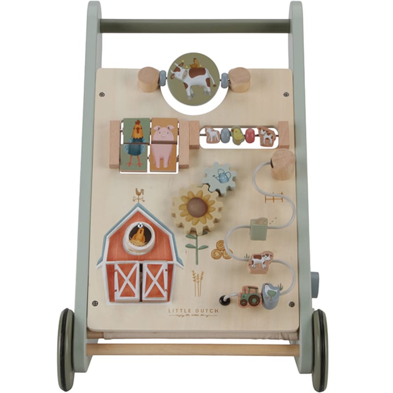 Chariot de marche en bois little farm (Little Dutch) - Image 2