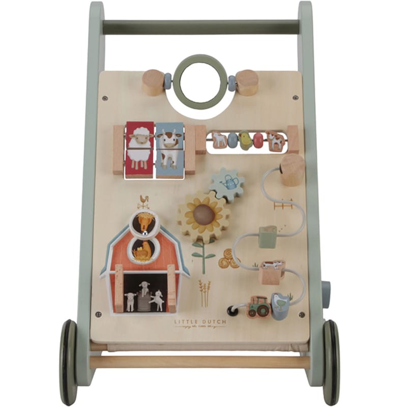 Chariot de marche en bois little farm (Little Dutch) - Image 3