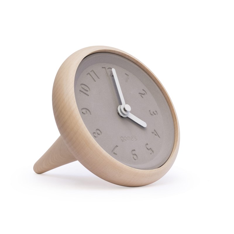Gone's - Toupie - horloge bois aiguilles blanches