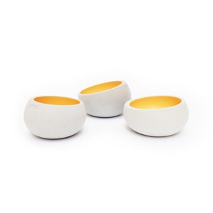 Brut - trio photophore béton cream gold