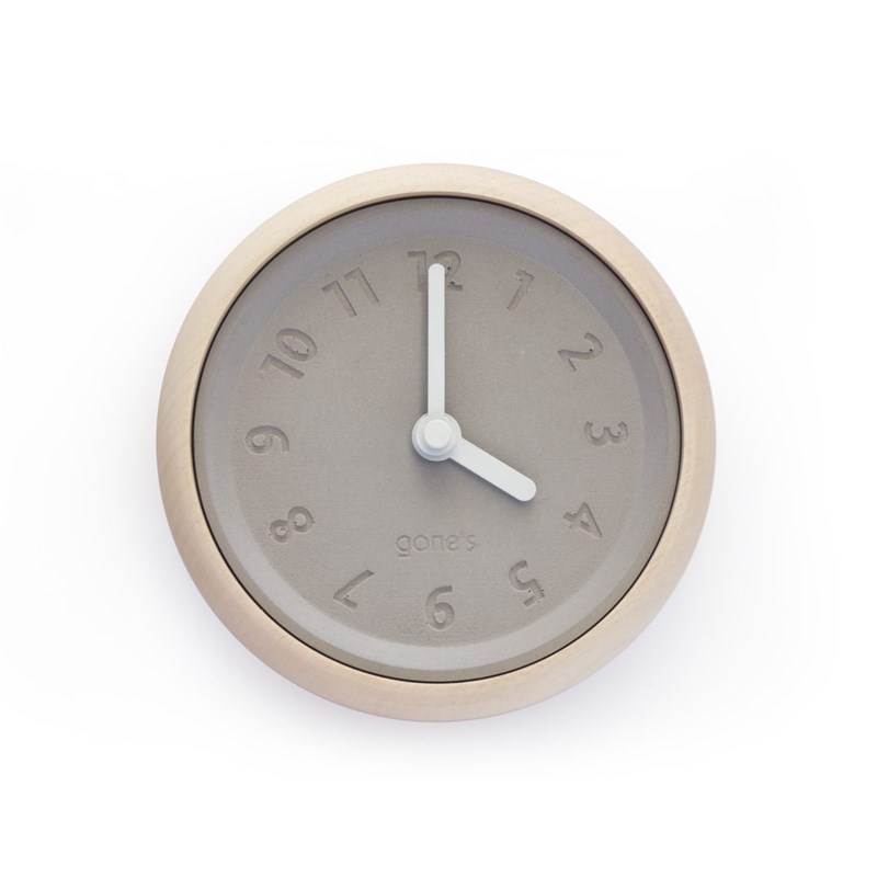 Gone's - Toupie - horloge bois aiguilles blanches