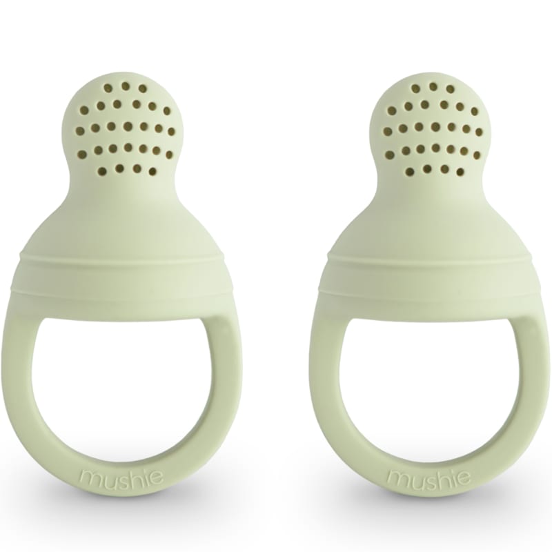 Lot de 2 sucettes grignoteuses en silicone sage