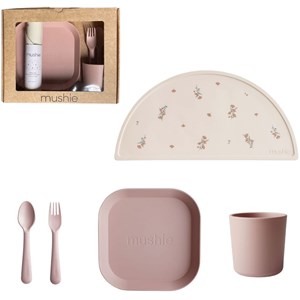 Coffret repas en silicone blush (3 pièces)